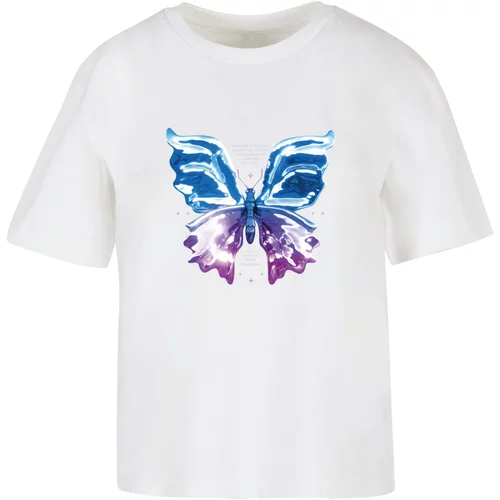 Miss Tee Women's T-shirt Chromed Butterfly Tee - white