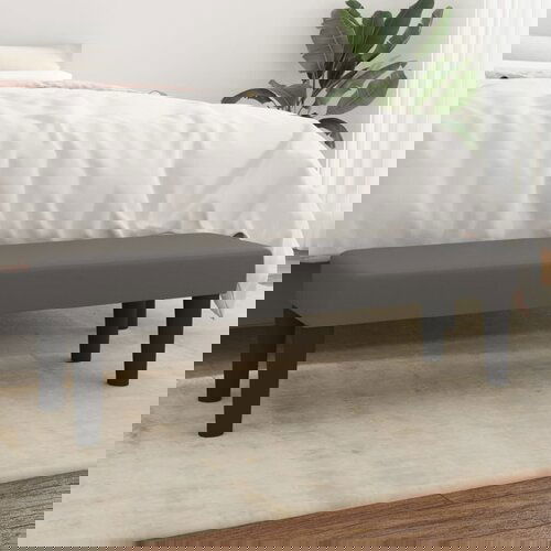 vidaXL Klupa sivi 100x30x30 cm od umjetne kože Cijene