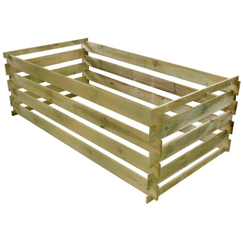 vidaXL Lesen kompostnik impregnirana borovina 160x80x58 cm Cene