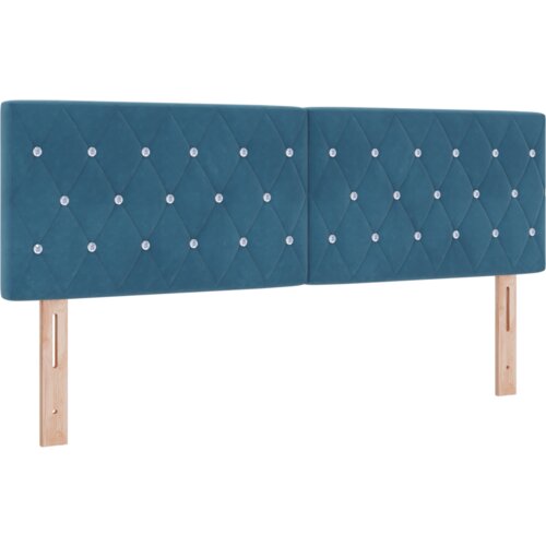  LED uzglavlje s kristalnim dugmicama tamno plavo 72 cm bar&amp;scaron;unasto Slike