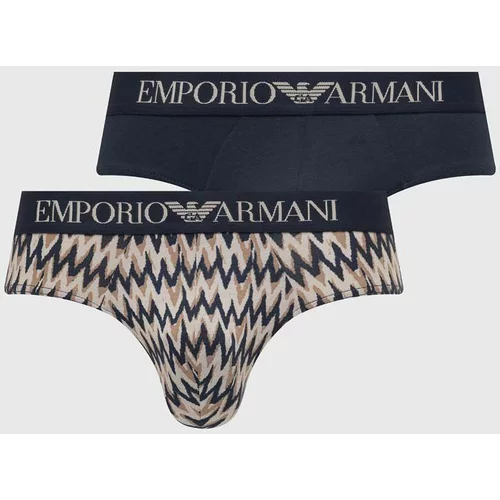 Emporio Armani Underwear Slip gaćice 2-pack za muškarce, boja: tamno plava, 111733 4R504