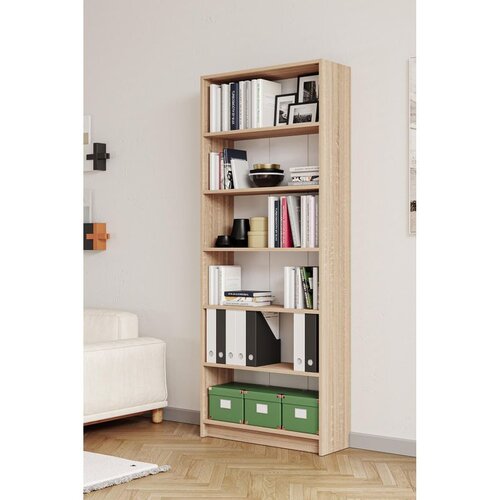 Hanah home polica za knjige Bili5 80, 80 cm, hrast Sonoma Cene
