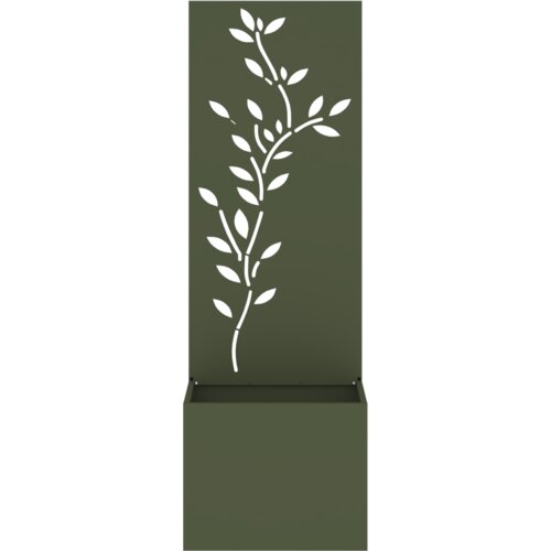 vidaXL Vrtni Sadič s Dekorativnom Pločom Srebrna 50 x 140 cm Cijene