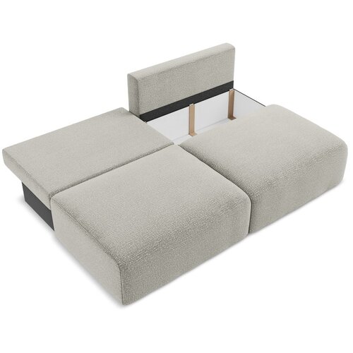 Makamii Svijetlo siva sklopiva/s prostorom za odlaganje sofa 216 cm Kalena &amp;ndash; Slike