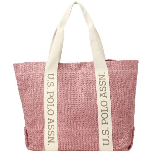 U.S. Polo Assn. Nakupovalna torba pesek / rjava / staro roza