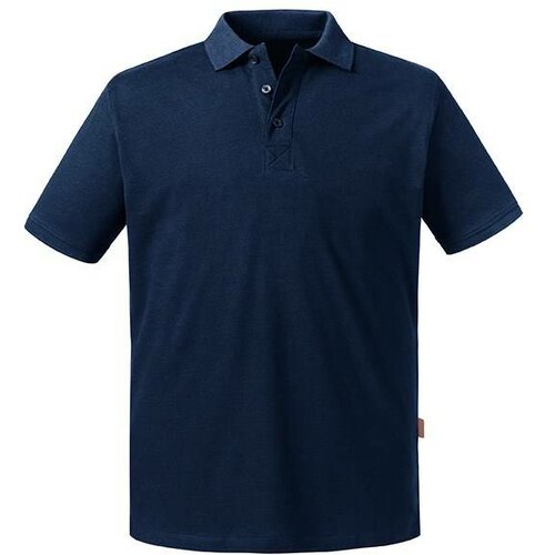 RUSSELL Navy blue men's polo shirt Pure Organic Cene