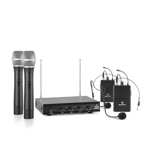 Auna VHF-4-H-HS 4-Kanalni VHF, Set mikrofon 2 x Headset, 2 x Ročni mikrofon 50m