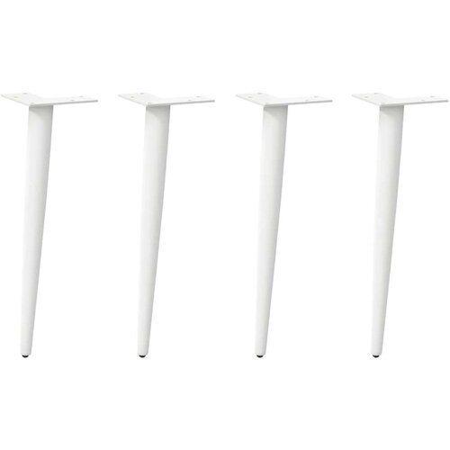VidaXL noge za klub stolić konusnog oblika 4 kom bijele 42-43 cm čelik Slike