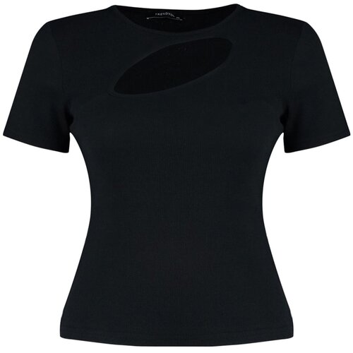 Trendyol Ženska bluza Tbbss22Af00020, Crna Cene
