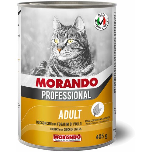 Morando hrana za mačke adult konzerva - pileća jetra 6x400g Slike