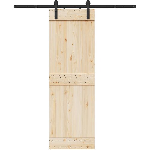 VidaXL Komplet opreme za drsna vrata 183 cm jeklo črne barve Slike