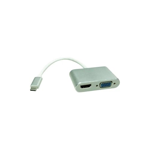 Roline USB-C priključni kabel 0.10 m 12.03.3215 srebrna [1x muški konektor USB-C™ - 1x ženski konektor HDMI] Cijene
