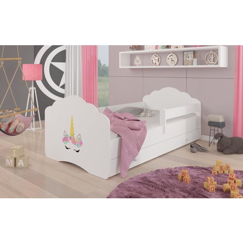 ADRK Dje�ji krevet CASIMO MERMAID s madracem, ogradicom i ladicom 140x70 cm - BIJELA Cijene