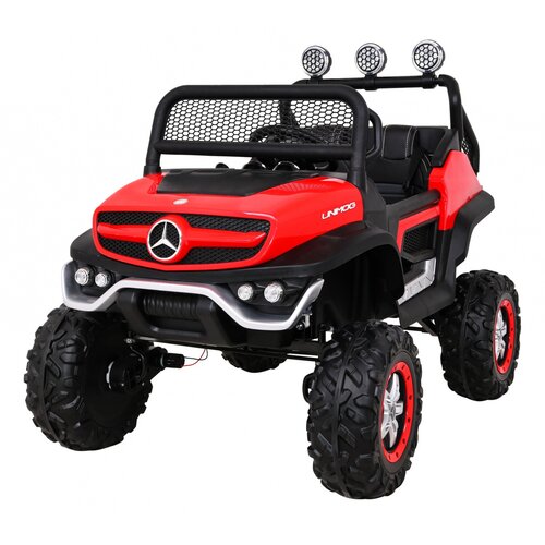  Licencirani auto na akumultor Mercedes BENZ UNIMOG S- crveni Slike