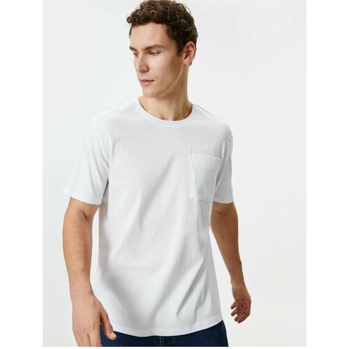 Koton Men's White T-Shirt - 4sam10228hk Slike