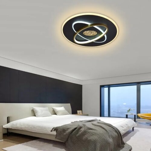  LED prigu&amp;scaron;iva plafonska lampa LED/80W/230V crna + daljinski upravljač Slike