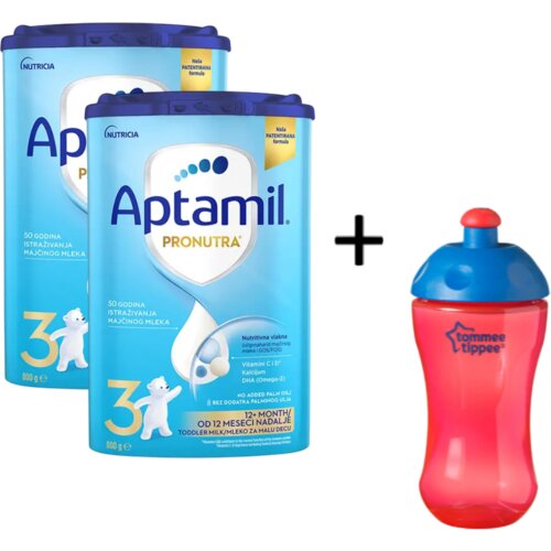 Nutricia Mlečna formula za odoјčad od 12-24 meseca 800gr Aptamil 3 + Fla&scaron;ica Cene