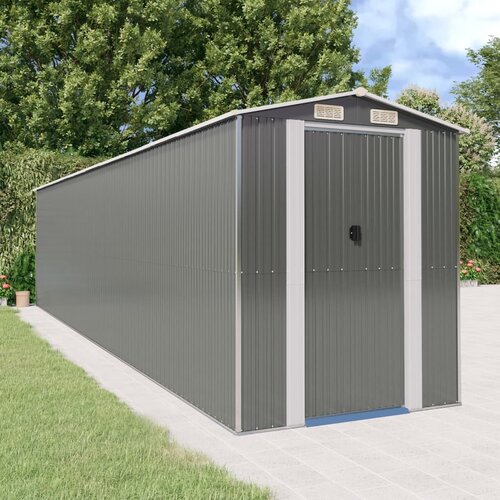 VidaXL Vrtna lopa svetlo siva 192x855x223 cm pocinkano jeklo Slike