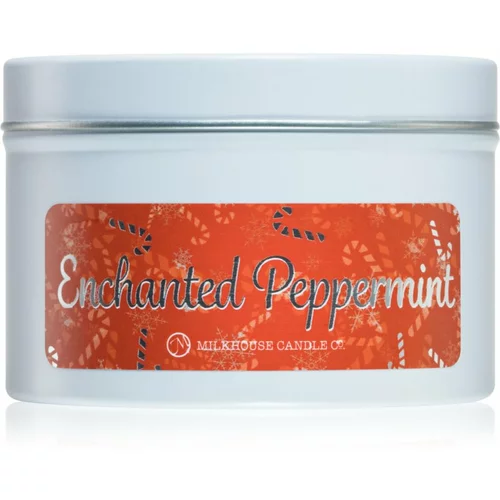 Milkhouse Candle Co. Christmas Enchanted Peppermint mirisna svijeća u limenci 141 g