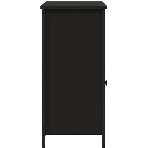  Komoda crna 100x35x75 cm od konstruiranog drva Slike