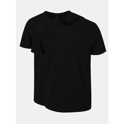 Jack &amp;amp; Jones Set of Two Black Basic Short Sleeve T-Shirts Basic - Men&amp;#039;s Slike