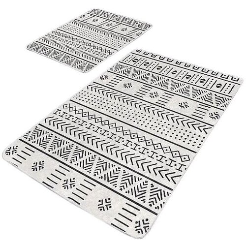 Mila Home Črne/bele kopalni&amp;scaron;ke preproge v kompletu 2 ks 60x100 cm &amp;ndash; Slike