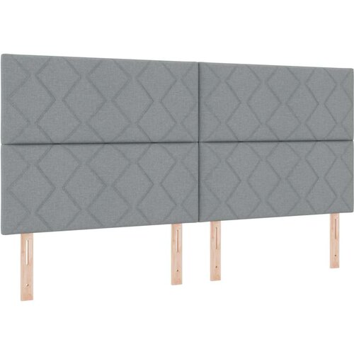  Krevet s box springom i madracem svjetlosive boje 200x200 cm Slike