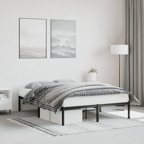 vidaXL metalni okvir za krevet crni 140x190 cm Cene