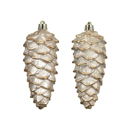  Novogodišnja dekoracija - hanging pinecone set 2pcs 12cm 028502 - pearl - kmg ( 044456 ) Cene
