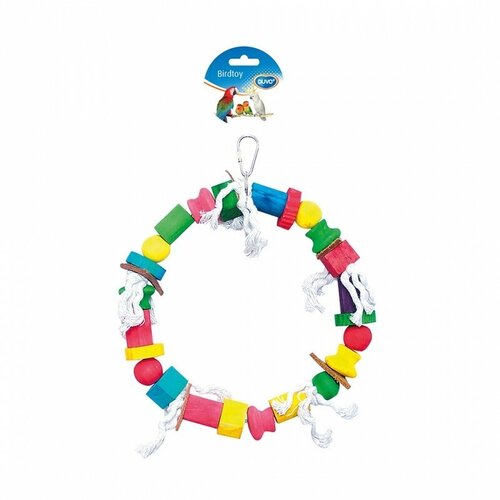 Duvo Igračka za ptice Rope Ring With Colorful Cubes Cene
