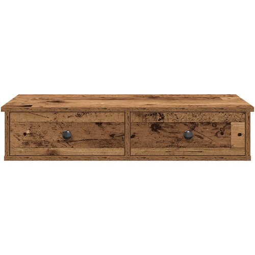  Zidna polica s ladicama staro drvo 80x34x17cm konstruirano drvo Slike