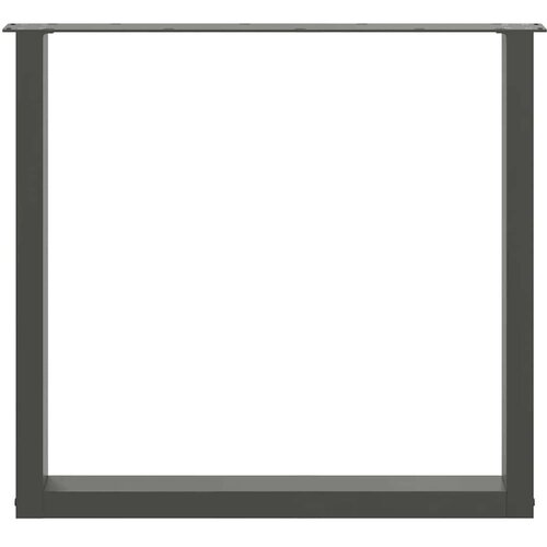  Noge stolića za kavu U-oblika 3 kom antracit 80x(72-73)cm čelik Slike