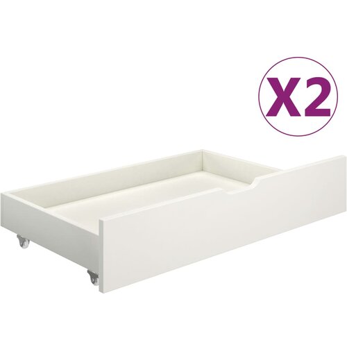 vidaXL Posteljni predal 2 kosa bela trdna borovina Cene