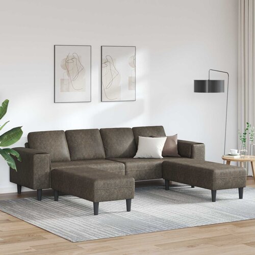  Kauč za dnevni boravak 3 pcs Tamno siva Cene