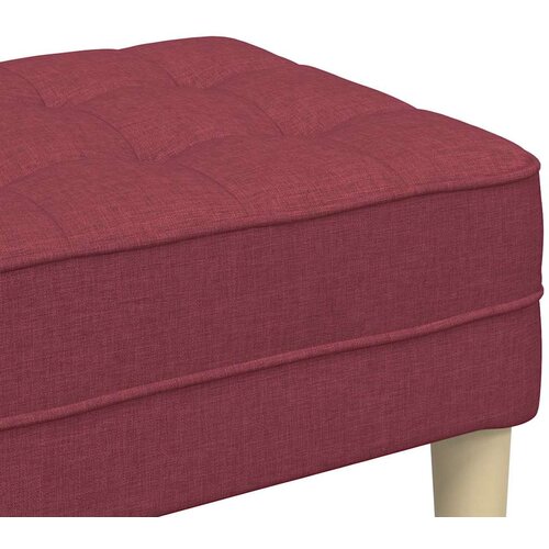  Klupa s jastukom Vinska crvena 113 x 57 x 39 cm tkanina Slike