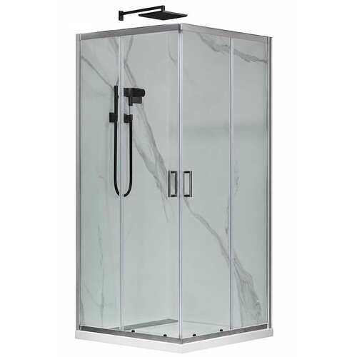 Hidrosan Tu&scaron; kabina Basic srebrni ram 90x90x190cm providno staklo 5mm Cene