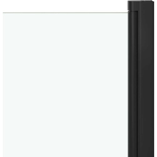 VidaXL Sklopiva vrata za tu&amp;scaron;-kabinu s 2 ploče ESG 95 x 140 cm crna Slike