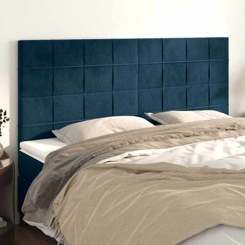  Uzglavlje tamnoplavo 180x5x118/128 cm bar&scaron;unasto Cijene