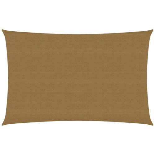 vidaXL Senčno jadro 160 g/m² taupe 6x8 m HDPE, (21206772)