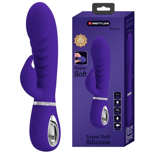 Pretty Love Prescott Red Super Soft Silicone Dual Vibrator Purple Cijene