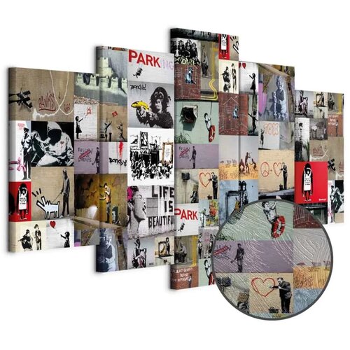  Slika - Art of Collage: Banksy IV 200x100 Premium Print Cene