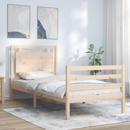  Okvir za krevet s uzglavljem 100x200 cm od masivnog drva Cene