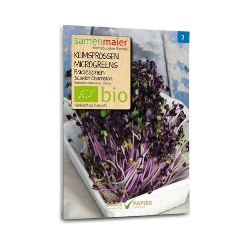 Samen Maier Ekološki kalčki / Microgreens - redkev "Scarlet Champion" Cene