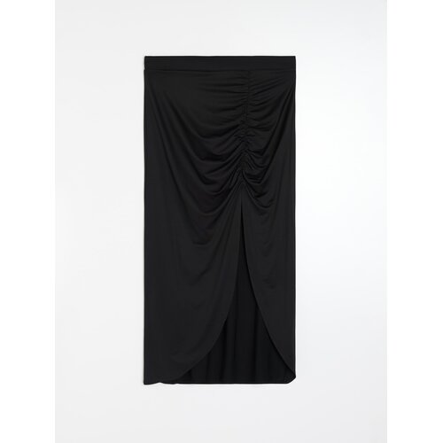 Sinsay Midi suknja s nabiranjem i prorezom Plus Size Slike