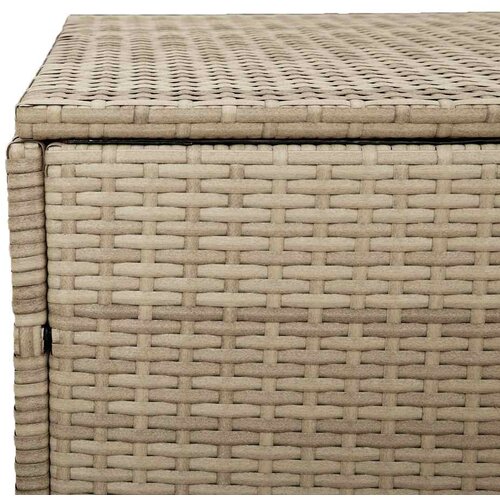  Vrtna kutija za pohranu bež 110x50x58 cm poli ratan Slike