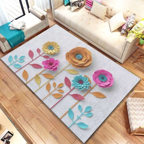  Tepih sa gumenom podlogom 120x180cm - cvetovi, TG-1114 Slike