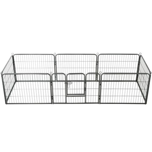  Ograda za pse z 8 jeklenimi paneli 60x80 cm črne barve Cene