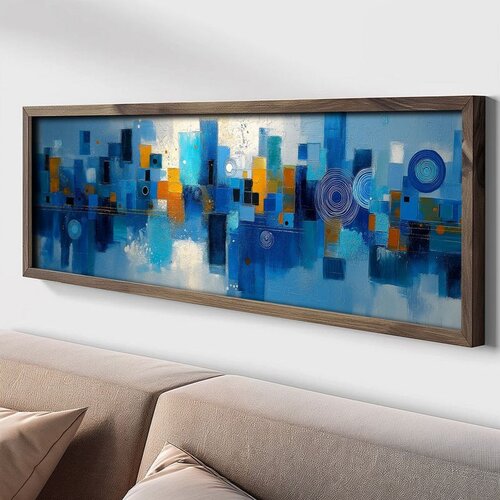 WALLXPERT LAC028-120 Multicolor Decorative Framed MDF Painting Cene