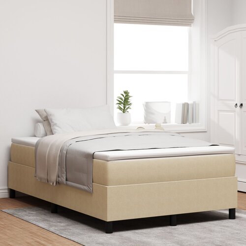 VidaXL Box Spring Krevet s Madracem Svijetlo Zelena Siva 120x200 cm Kordurovna Tkanina Slike