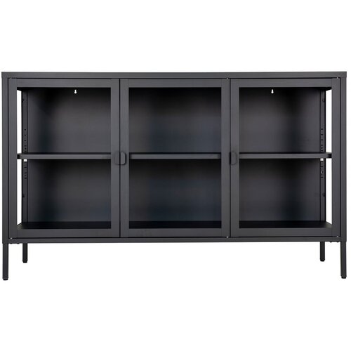 House Nordic Črna kovinska vitrina 140x85 cm Brisbane – Cene